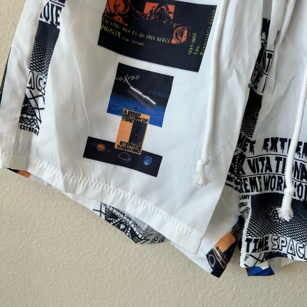 Sports Shorts With Back Pockets Tie Waist Time Space Made Extreme by Shein Small - Picture 3 of 12